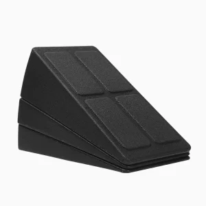 This versatile squat wedge doubles as a slant board for squats or a calf stretcher, with adjustable angles of 8.5, 17, and 34 degrees to improve flexibility and range of motion. Made from durable, lightweight, and recyclable EPP, it supports deeper squats, enhanced stretching, and targeted muscle activation, outperforming traditional materials. Perfect for physical therapy, weightlifting, and general fitness, it boosts ankle mobility, reduces joint strain, and improves posture. Suitable for squats, lunges, deadlifts, and more, this portable wedge set is ideal for beginners, advanced athletes, and rehabilitation, whether at home, the gym, or outdoors.