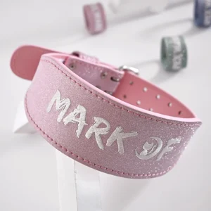 Custom Lifting Belt for Women | Weight Lifting Double Prong Belt | Glitter & Leather Design